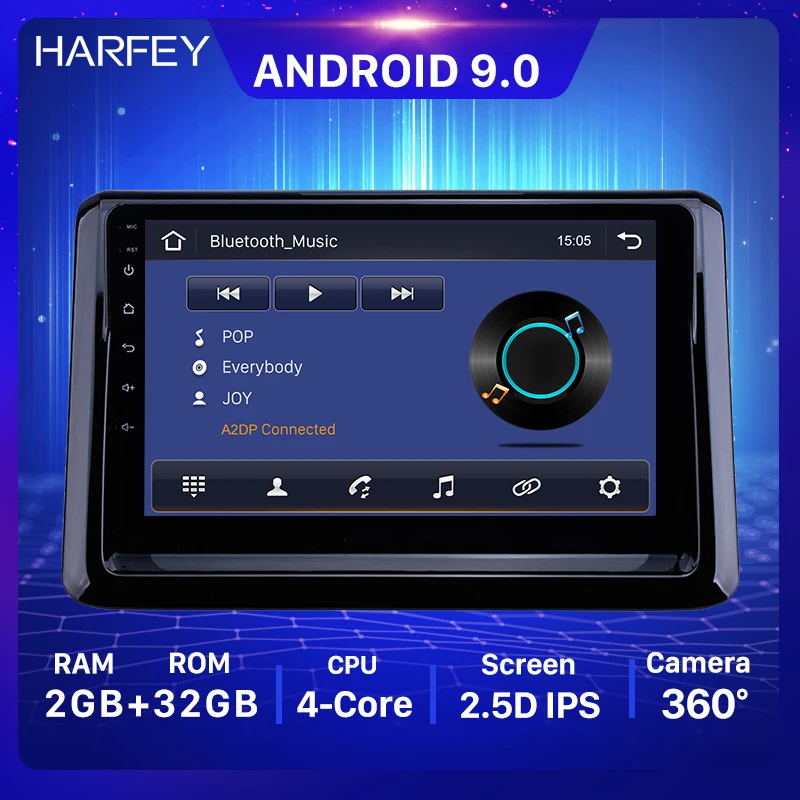 Harfey Android 9 0 Автомобильный GPS Радио мультимедийный плеер дюймов для 2014 Toyota Noah с HD