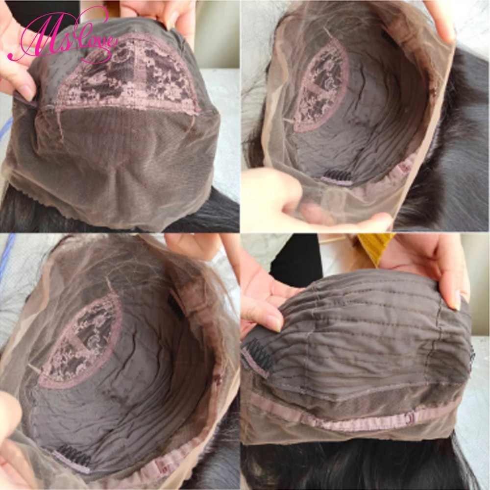 Ms Love 360 парик на шнурке прямые человеческие волосы парики для чернокожих женщин