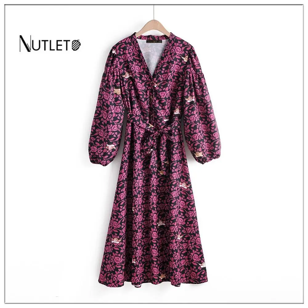 Вечерние офисные платья ретро накидка платье 2019 Лето и Осень женское новое с v