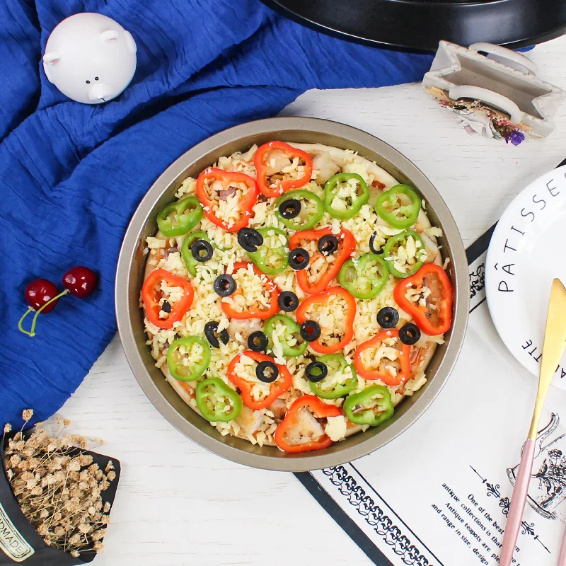 Кухонные приборы с антипригарным покрытием посуда для пиццы из углеродистой