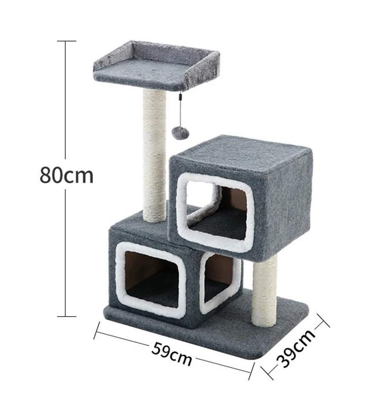 Полки для кошек Когтеточка башня рамка скалолазания деревянная мебель домик