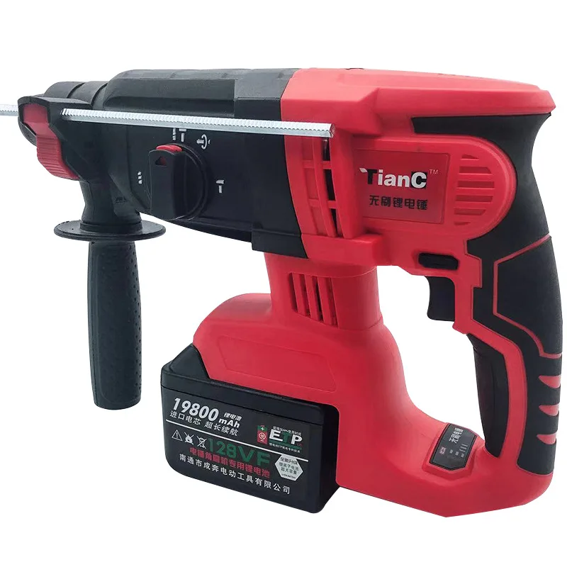 

Brushless rechargeable electric hammer lithium electric hammer electric drill electric pick three-function hydraulic hammer