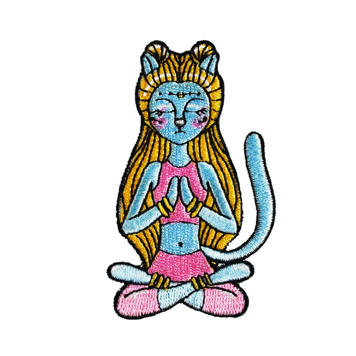 Аппликация с вышивкой сделай сам милая мультяшная молитвенная аппликация для