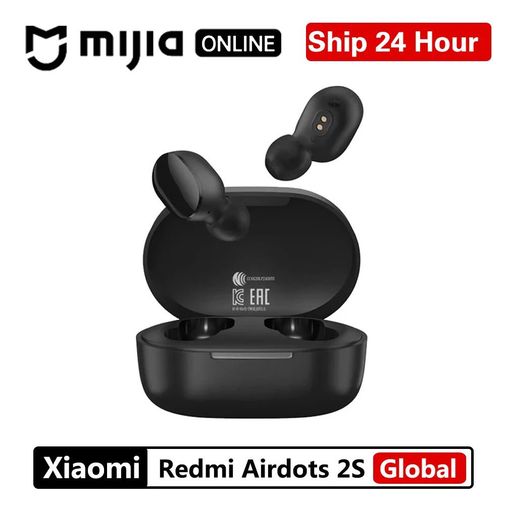 2021 Xiaomi Redmi Airdots 2s Mi True беспроводные наушники базовые Bluetooth 5 0 TWS Mic игровой режим для