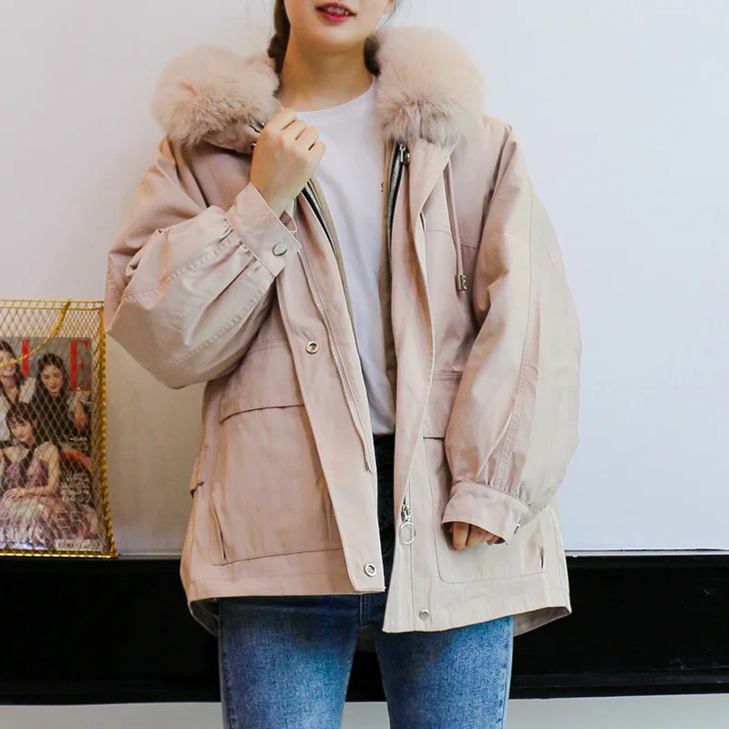 Пальто из натурального меха зимнее пальто женская одежда 2020 теплая парка с