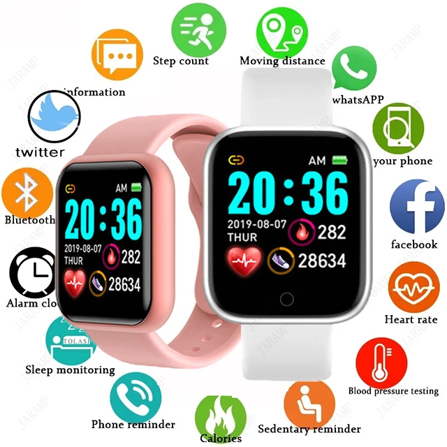 

Y68 Smart Watches Men D20 Fitness Tracker Blood Pressure Smartwatch Heart Rate Monitor Bluetooth Wristwatch for IOS Android