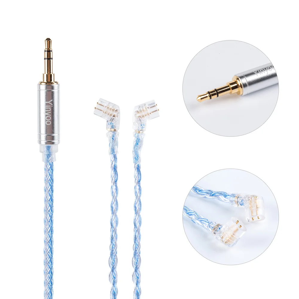 Кабель Yinyoo с 16-жильный посеребренным покрытием высокой степени очистки 2 5/3 5/4 4 мм