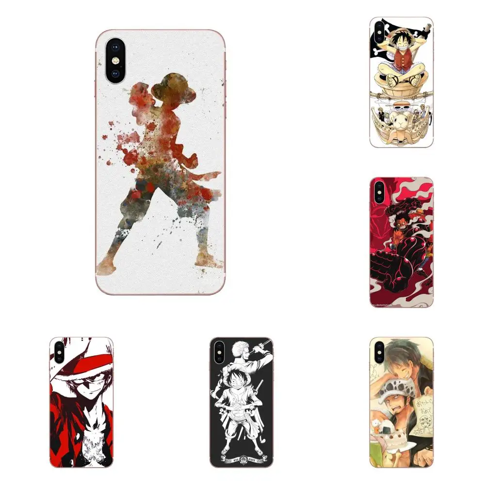 Jp Аниме Одна деталь с персонажами Монки Д лаффи из ТПУ милым рисунком кота для Galaxy