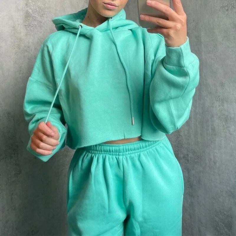 

NIBESSER 2021 Winter Fashion Outfits for Women Tracksuit Hoodies Sweatshirt and Sweatpants Casual Sports 2 Piece Set Sweatsuits