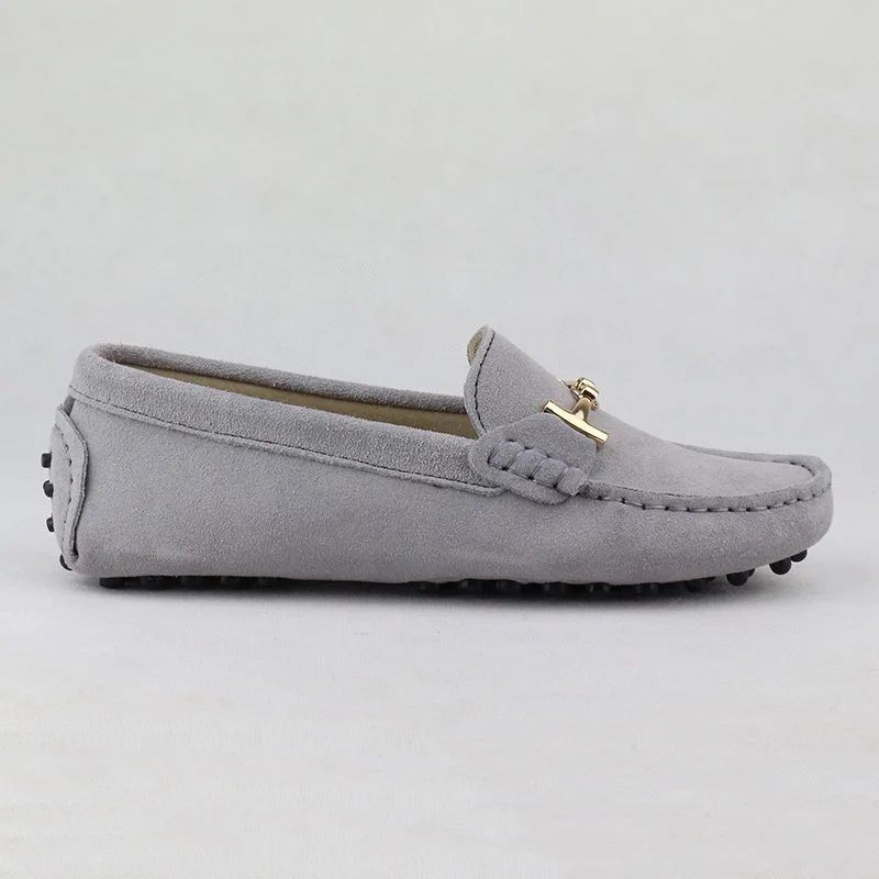 Light Grey Женская обувь; коллекция года; женская обувь на плоской подошве из натуральной кожи; повседневные лоферы; женская обувь без застежки; Мягкие Мокасины на плоской подошве; женская обувь для вождения - Цвет: Light Grey