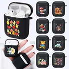 Чехол для беспроводных Bluetooth-наушников Apple Airpods 12 Gen, мягкий, силиконовый, матовый, черный