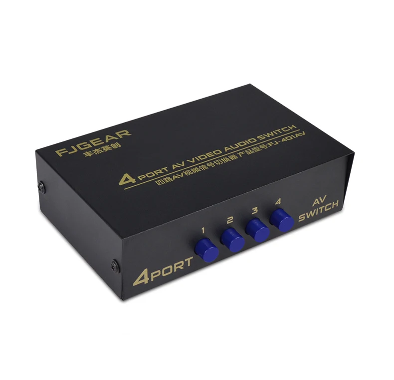2/4/8 портов Композитный RCA AV Swithcer аудио видео переключатель для STB DVD HDTV конвертер 1