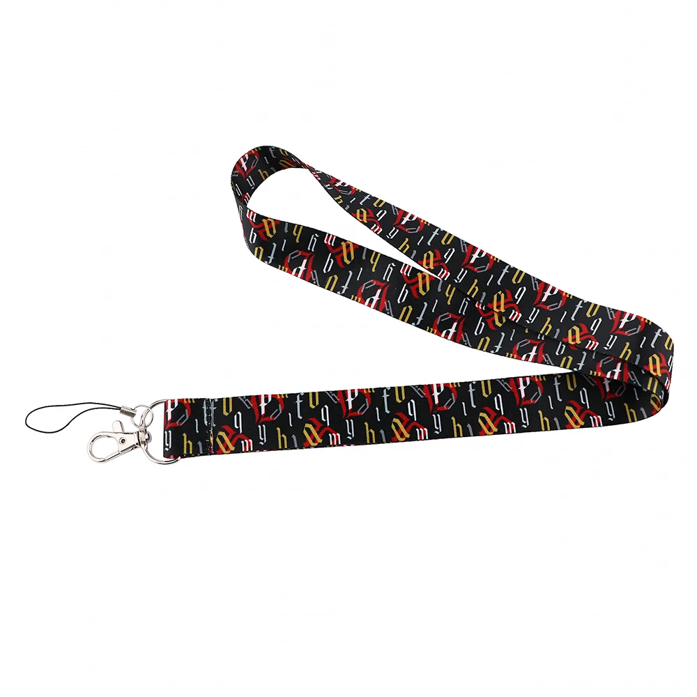 

HJ324 Hip Hop Rapper Keychains Accessory Mobile Phone USB ID Badge Holder Keys Strap Tag Neck Lanyard For Friends Gift