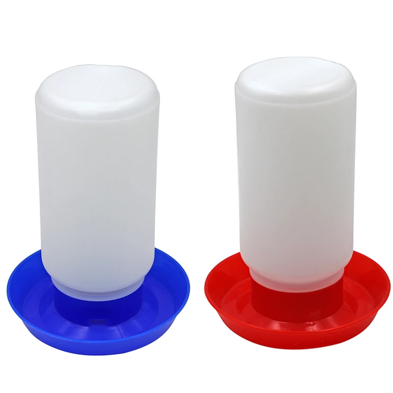 1L Chick Drinking Bucket  Chicken Water Feeder Bowls Farm Poultry Bird Durable Waterer Poultry Drinker Bottle