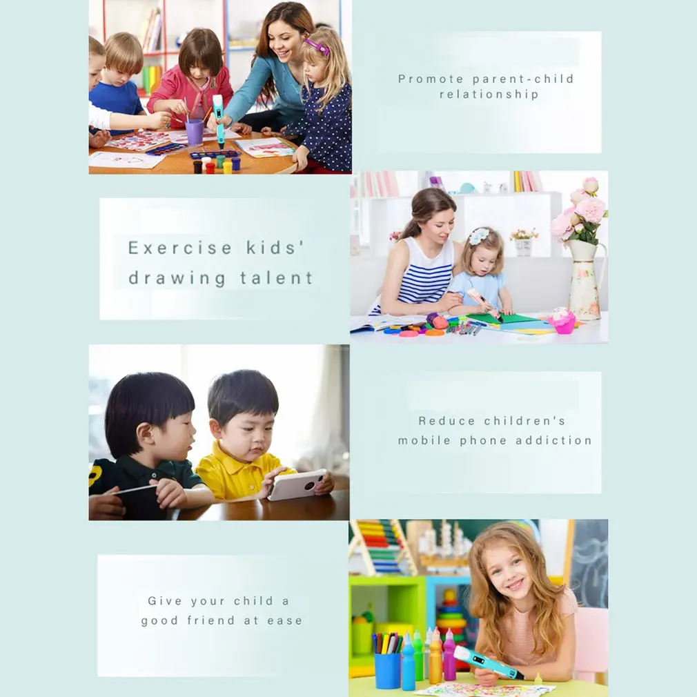 Ручка для 3d-печати сделай сам ручка рисования с ЖК-дисплеем 3d-ручка 10 цветами 50