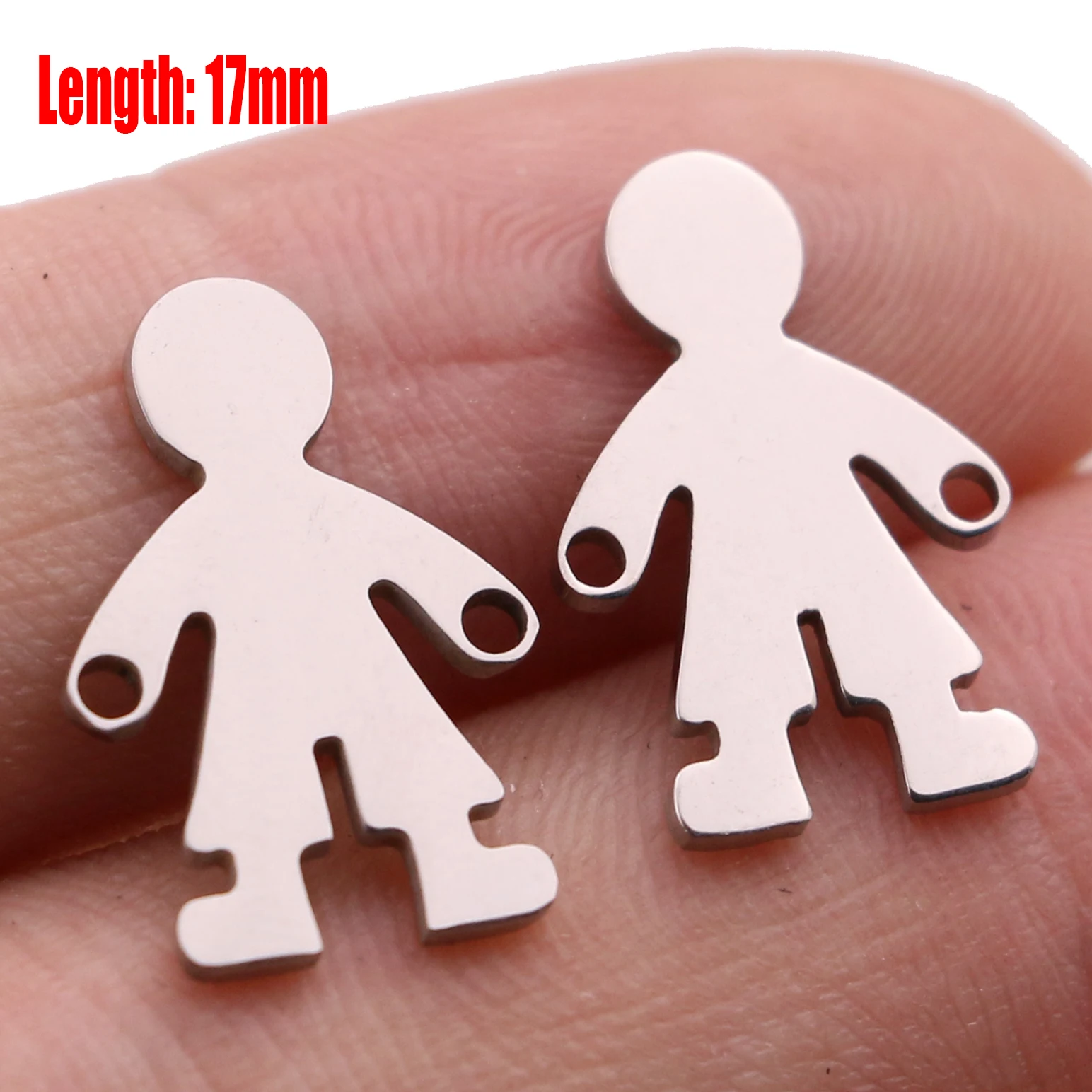 5pcs Family Chain Stainless Steel Pendant Necklace Parents and Children Necklaces Gold/steel Jewelry Gift for Mom Dad New Twice - Цвет: Steel 18