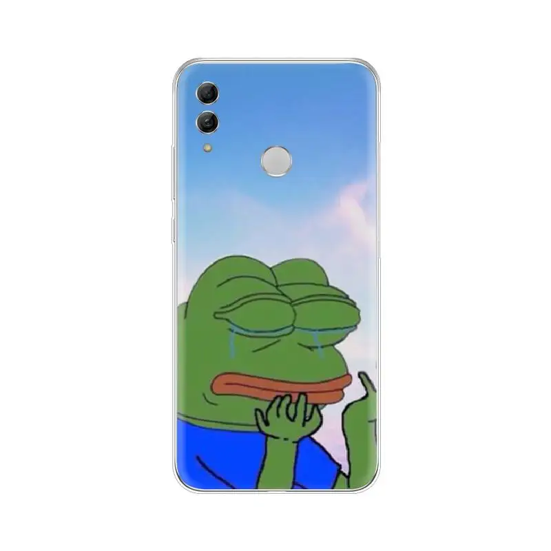 Мягкий чехол для телефона из ТПУ smug frog pepe Huawei Honor 10 10i 20 5C 7 7A 8A 8S 8X 9 9X Pro