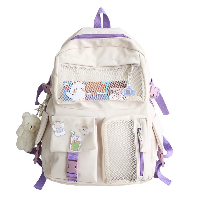 Preço Kawaii Náilon Mochila Feminina Moda à Prova Dwaterproof água Para Meninas Adolescentes Saco De Escola Bonito Estudante Bookbag Viagem
