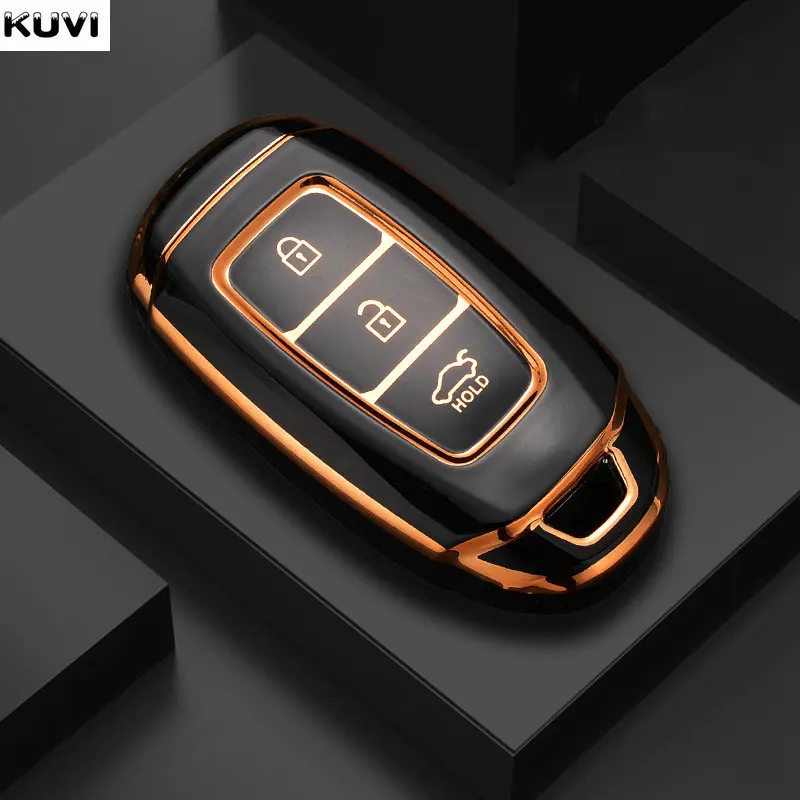 Чехол для автомобильного ключа из ТПУ с гальваническим покрытием чехол Hyundai i30 Ix35