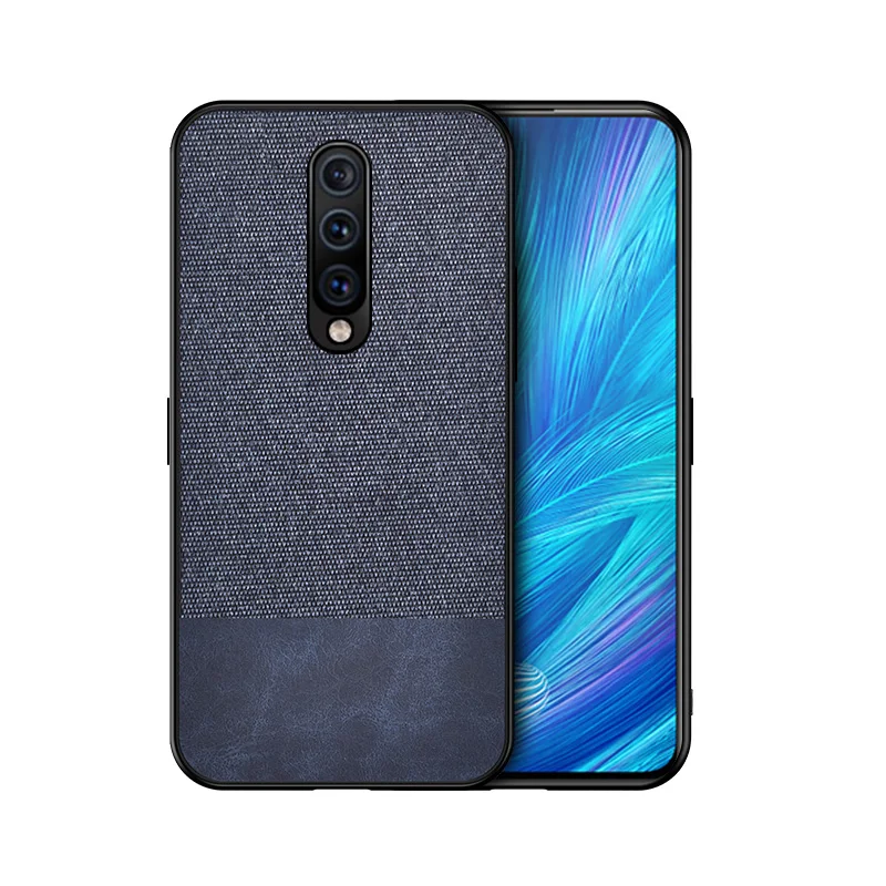 Чехол для Oneplus 7T Pro 7 кожаный чехол из ткани силиконовый бампер противоударный 1 +