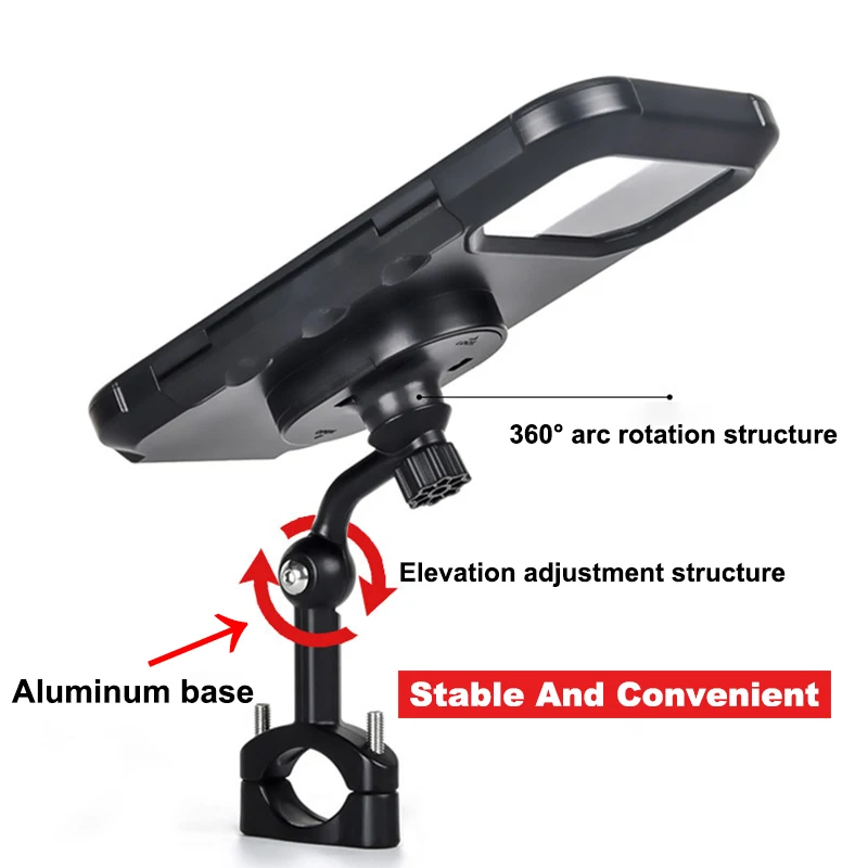 smoyng waterproof motorcycle bike phone holder case adjustable support moto bicycle handlebar mobile mount bracket for iphone free global shipping