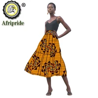 african clothes for women high waist a line skirt ankara print pleated skirt plus size floral casual pure cotton wax s2027006