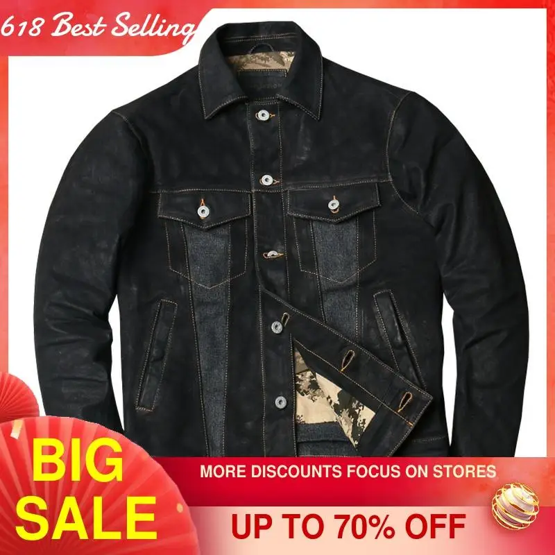 

2021 Vintage Black Japan Casual Style Genuine Leather Jacket Men Plus Size 3XL Single Breasted Slim Fit Real Sheepskin Coat