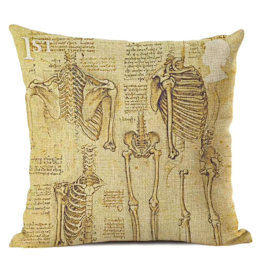 Сахарная кожа чехол в виде кофейного домика панк Череп искусство льняная смесь