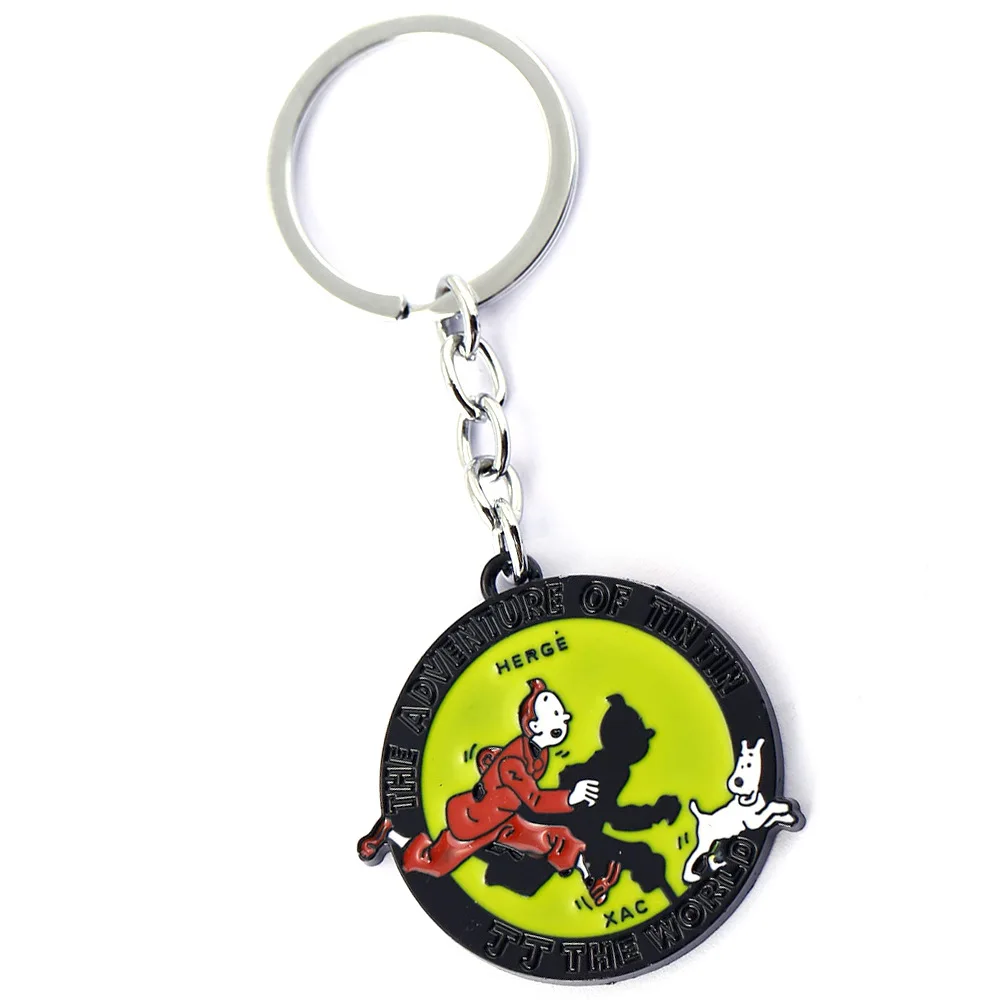 vogue the adventures of tintin milou snowy from herge classic comic anime figure model toys key chain necklace free global shipping