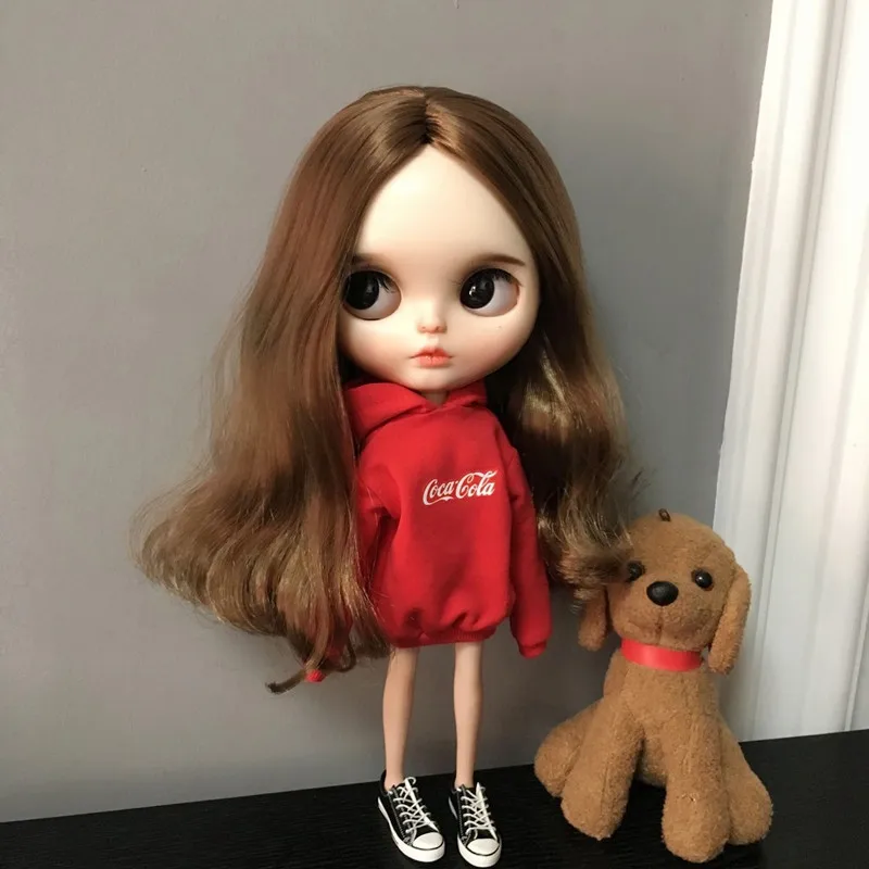 Одежда для куклы Blyth 1 шт. модная Толстовка ручной работы с капюшоном наряды OB23 OB24