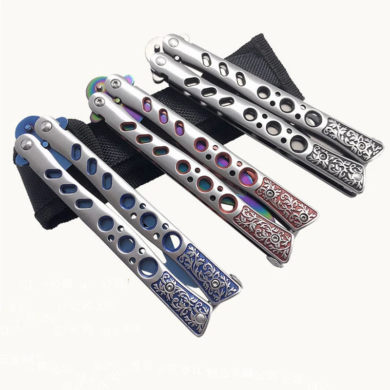 Swayboo Новый Модный складной нож бабочка тренировочный цельный стальной