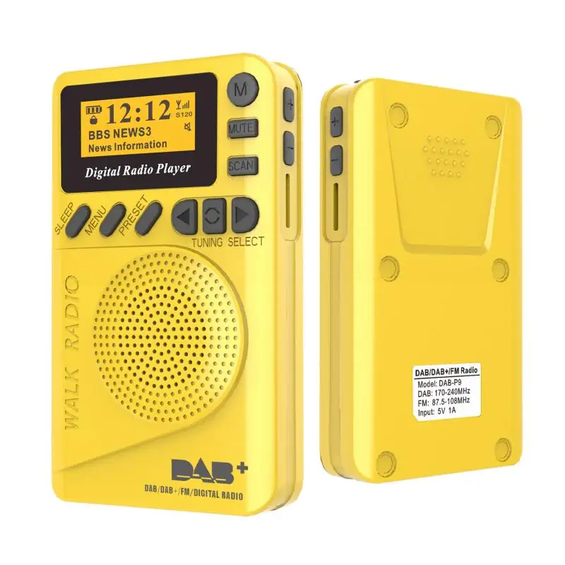 P9 Мини Ультратонкий карманный DAB цифровой радиоприемник FM демодулятор