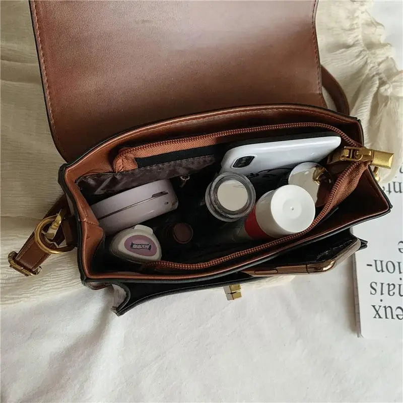 

Retro PU Leather Envelope Flap Designer Handbags for Women Solid Color Small Square Shoulder Bag Fashion Wild Crossbody Bags Sac