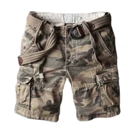 retro military camo cargo shorts men casual army style beach shorts premium quality loose baggy pocket short summer clothes