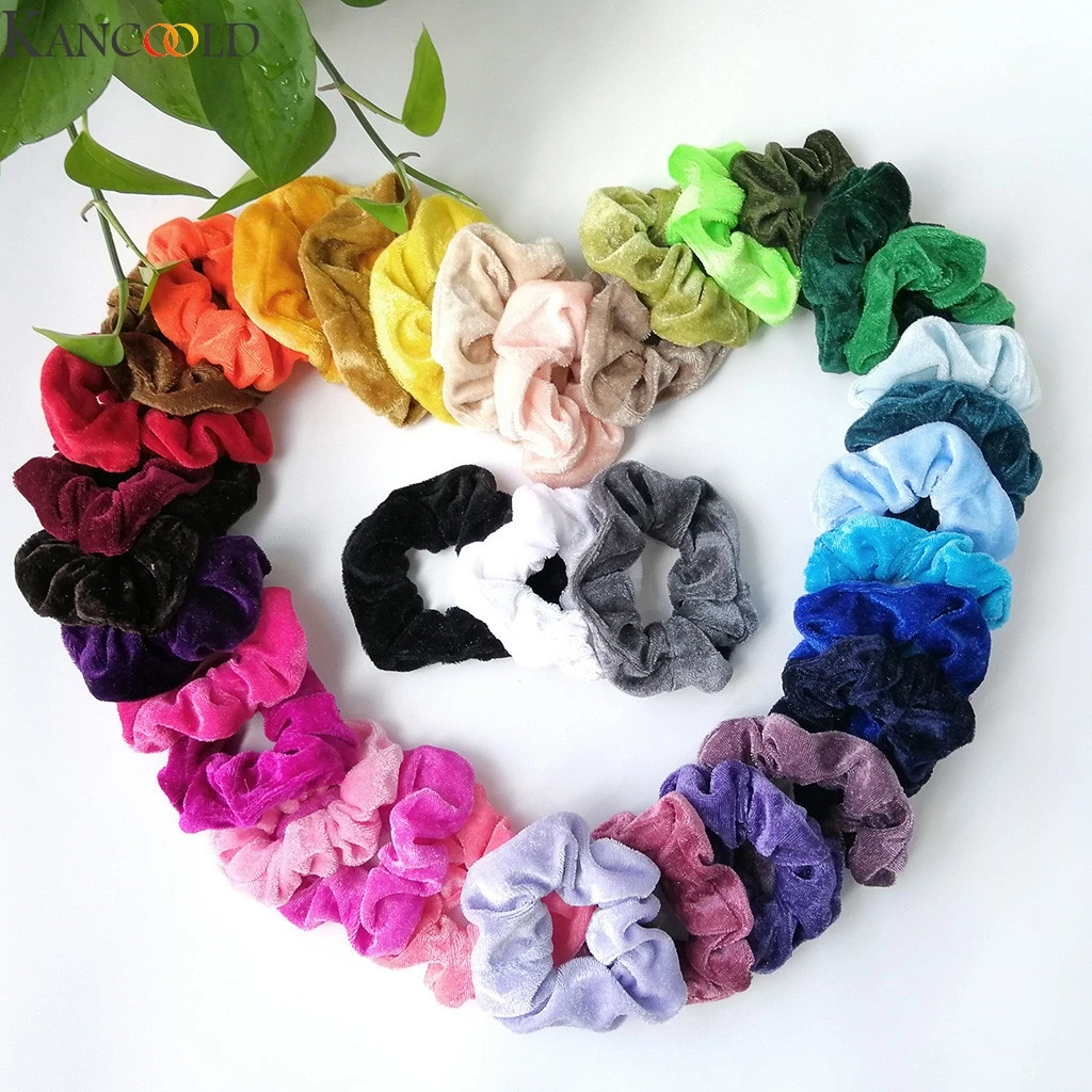 KANCOOLD 20/15/9PCS Women Hair Tie Velvet Scrunchie Elastic Rubber Bands Accessories Gum Ring Rope Ponytail Holder Fashion | Аксессуары