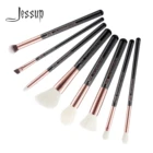 Набор профессиональных кистей для макияжа Jessup, 8 шт., розовое золоточерный, набор кистей для макияжа, набор кистей для макияжа, тональный набор, Stippling T158