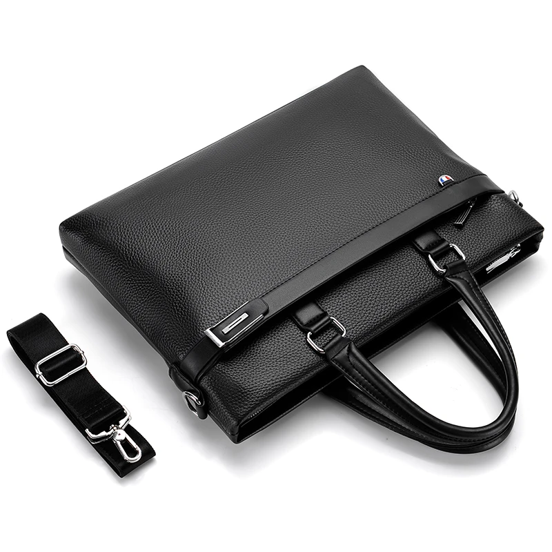 Men's Leather Bag for 14 Inch Laptop Bag Briefcases High Quality Leather Office Men's Business Bags for Document Holder Work Bag