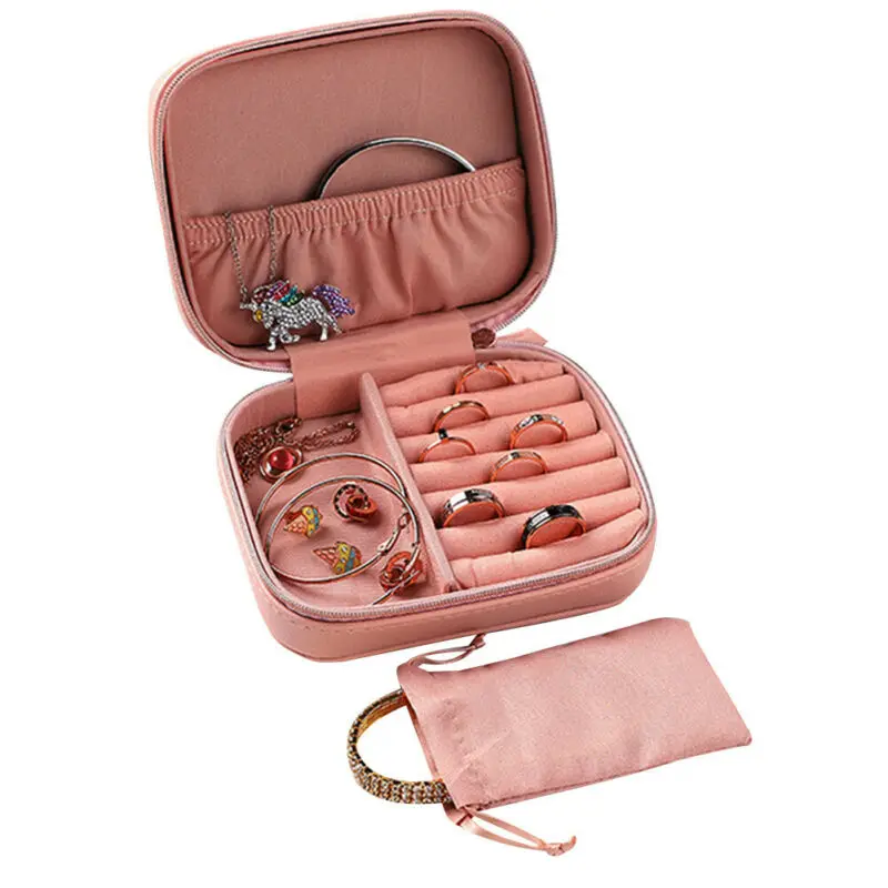 Женские переносные серьги кольцо ювелирные изделия Дисплей ящик для хранения