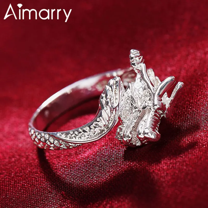 Aimarry 925 стерлингового серебра уплотнительное кольцо для мужчин и женщин Шарм