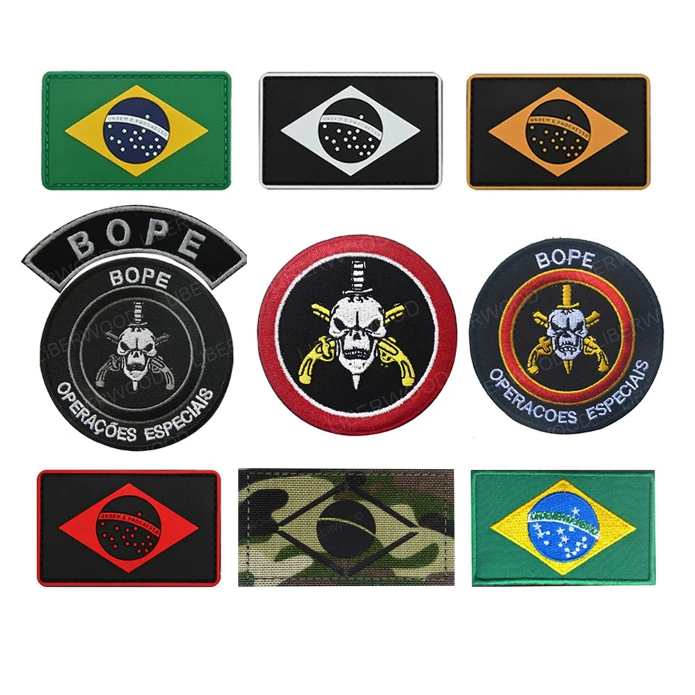 BOPE черная полиция Бразилия нашивка Элитный отряд спецназ не значок аппликация