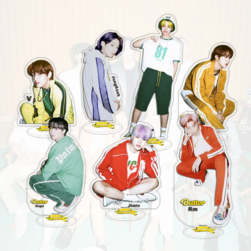 

Kpop Group Transparent Bangtan Boys Butter Hotter Remix Acrylic Standee Desktop Decoration Wholesale