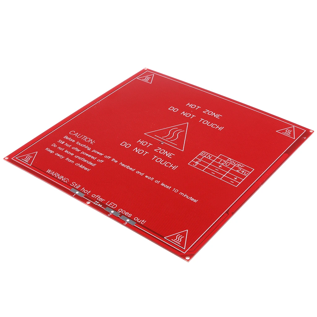 Красный MK2B Heatbed PCB очаг плиты 214x214 мм квадратный двойной Мощность 12/24V|Детали и