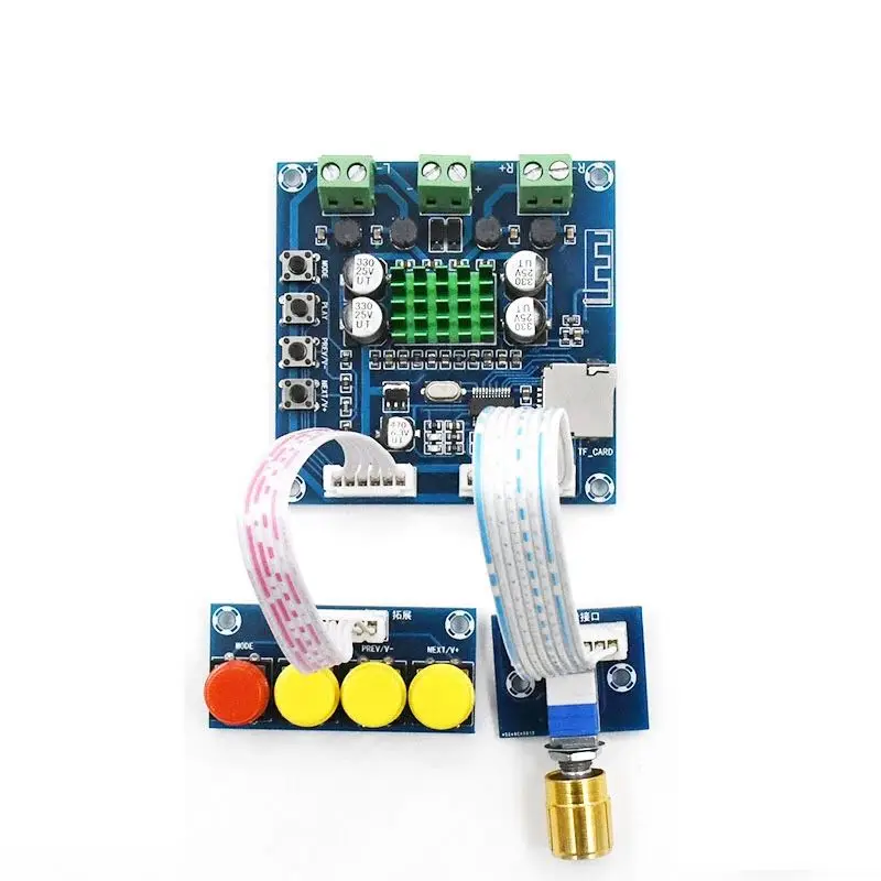 15 Вт + Регулировка громкости DC12 24V Аудио Стерео усилители * 2 двухканальный TF карта