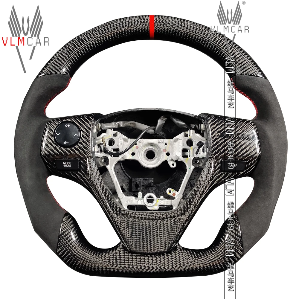 

VLMCAR Private Custom Carbon Fiber Steering Wheel For Carola TOYOTA Car Accessories Led Display Flat Bottom D - Cut Suede