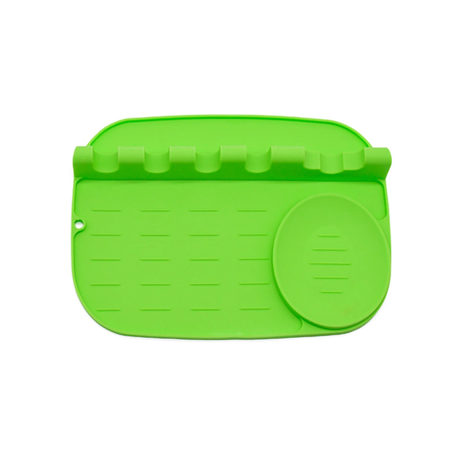 

Silicone Utensil Rest with Drip Pad for Multiple Utensils Heat-Resistant Kitchen Utensil Holder For Kittchen HE