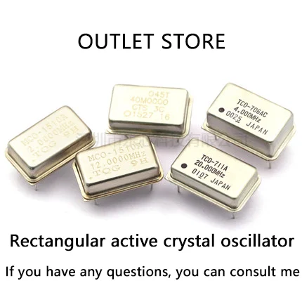 Crystal Oscillator 32.768KHZ 32.768K 32768 In-line Active Crystal OSC DIP-4 Rectangular Clock Vibration Full Size 5pcs
