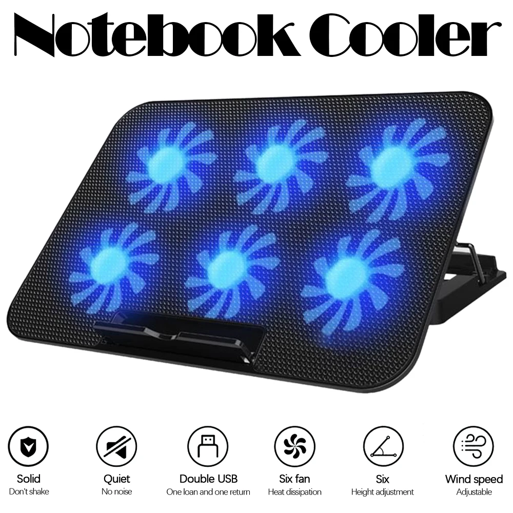 

Laptop Cooler Portable Cooling Fan Pad Speed Control Base Cooler Pad Cooling Bottom Bracket For Notebook