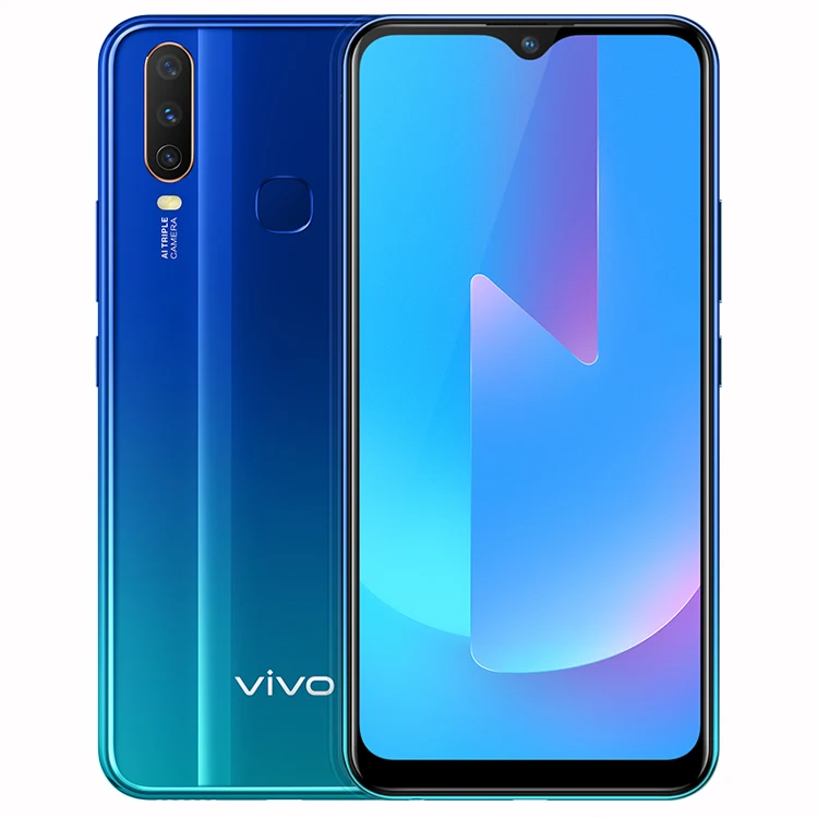 Blue vivo U3x Snapdragon665 мобильный телефон Android Восьмиядерный 5000 мАч Быстрая зарядка 6,3" 3 камеры Новая модель телефона - Цвет: Blue