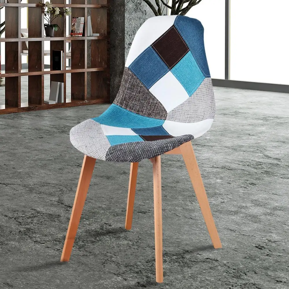 Набор из 4 художественных обеденных стульев в нордическом средневековом стиле