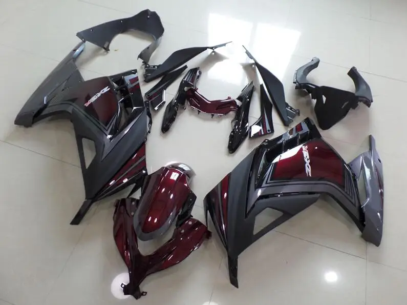 

New ABS Motorcycle Whole Fairings kit Fit for Kawasaki Ninja 300 EX300 ninja300r 2013 2014 2015 13 14 15 16 17 18 19 Wine red